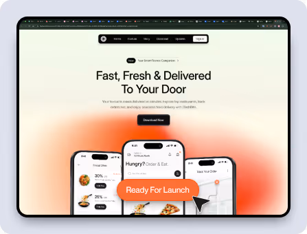A mapped-out homepage layout for a product
